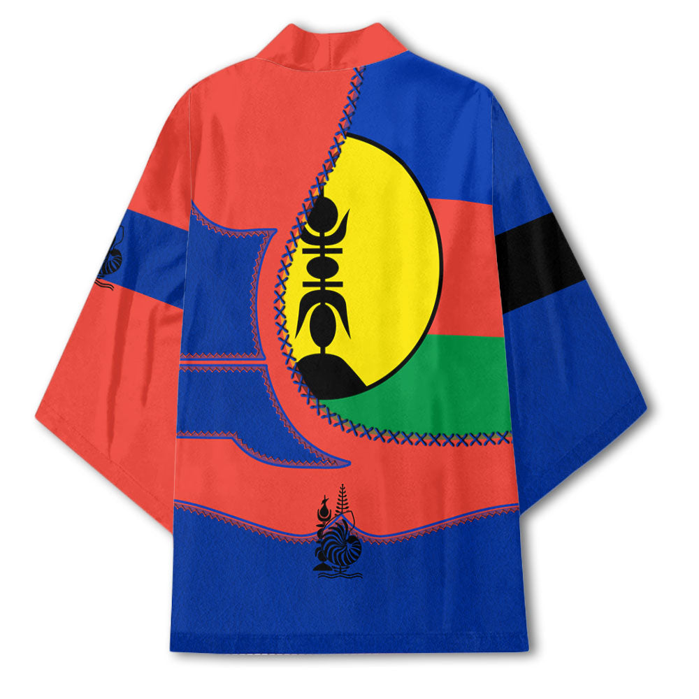 New Caledonia Kimono Flag & Coat Of Arms Leather Style