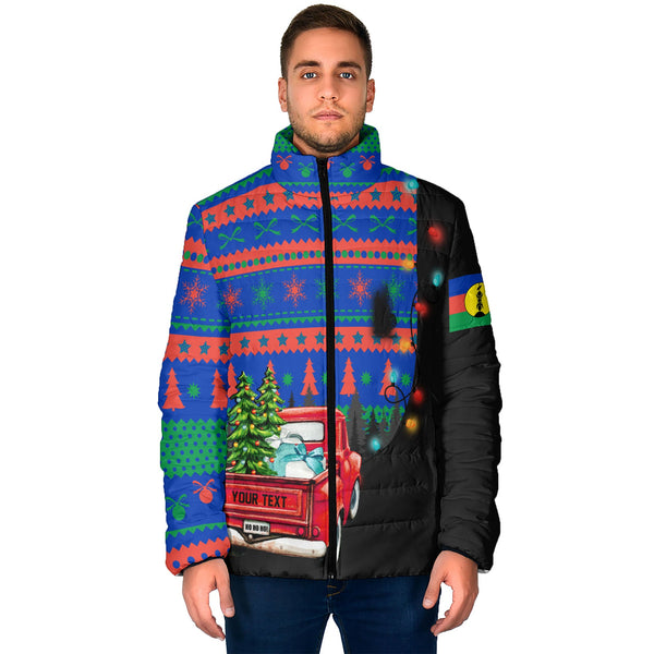 New Caledonia Men Padded Jacket Coat Of Arms Christmas Style