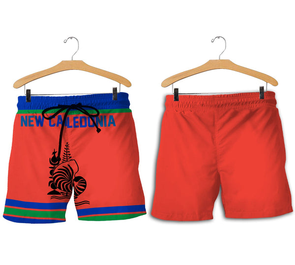 New Caledonia Men Short Flag & Coat Of Arms Hockey Style