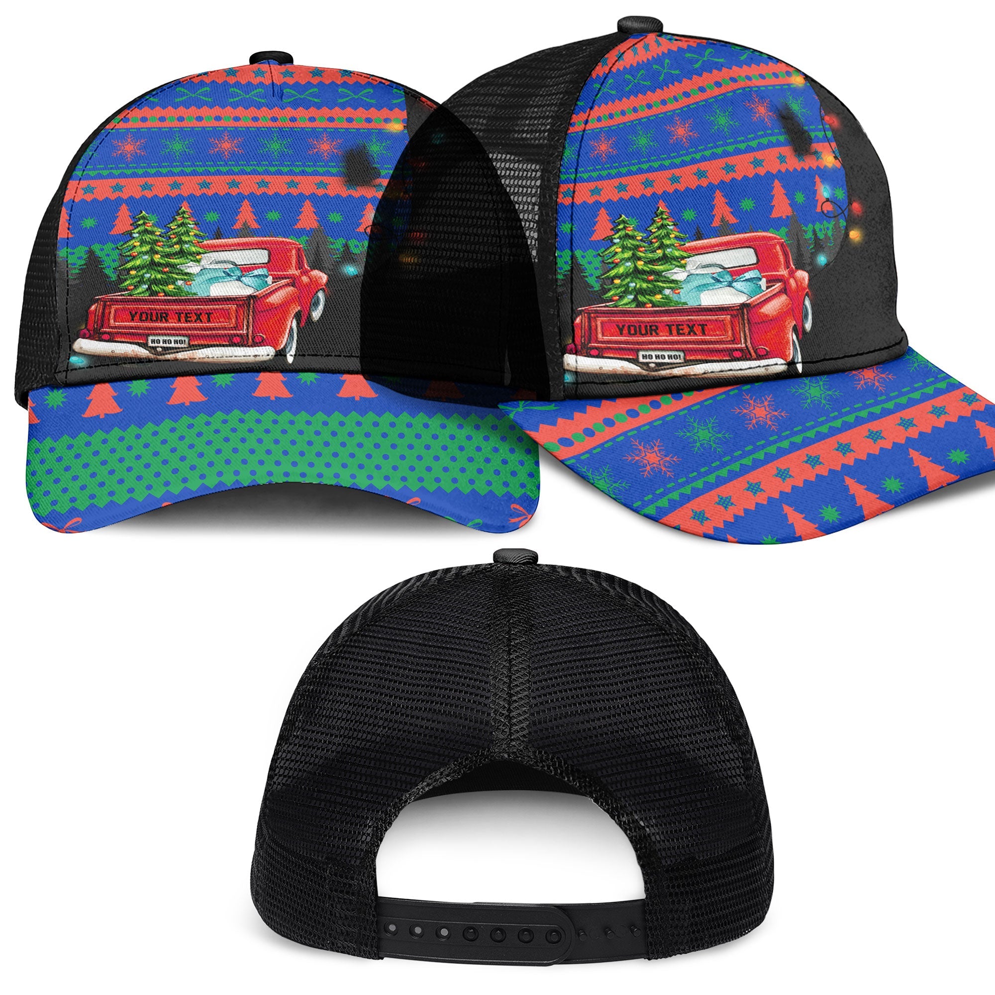 New Caledonia Mesh Back Cap Coat Of Arms Christmas Style