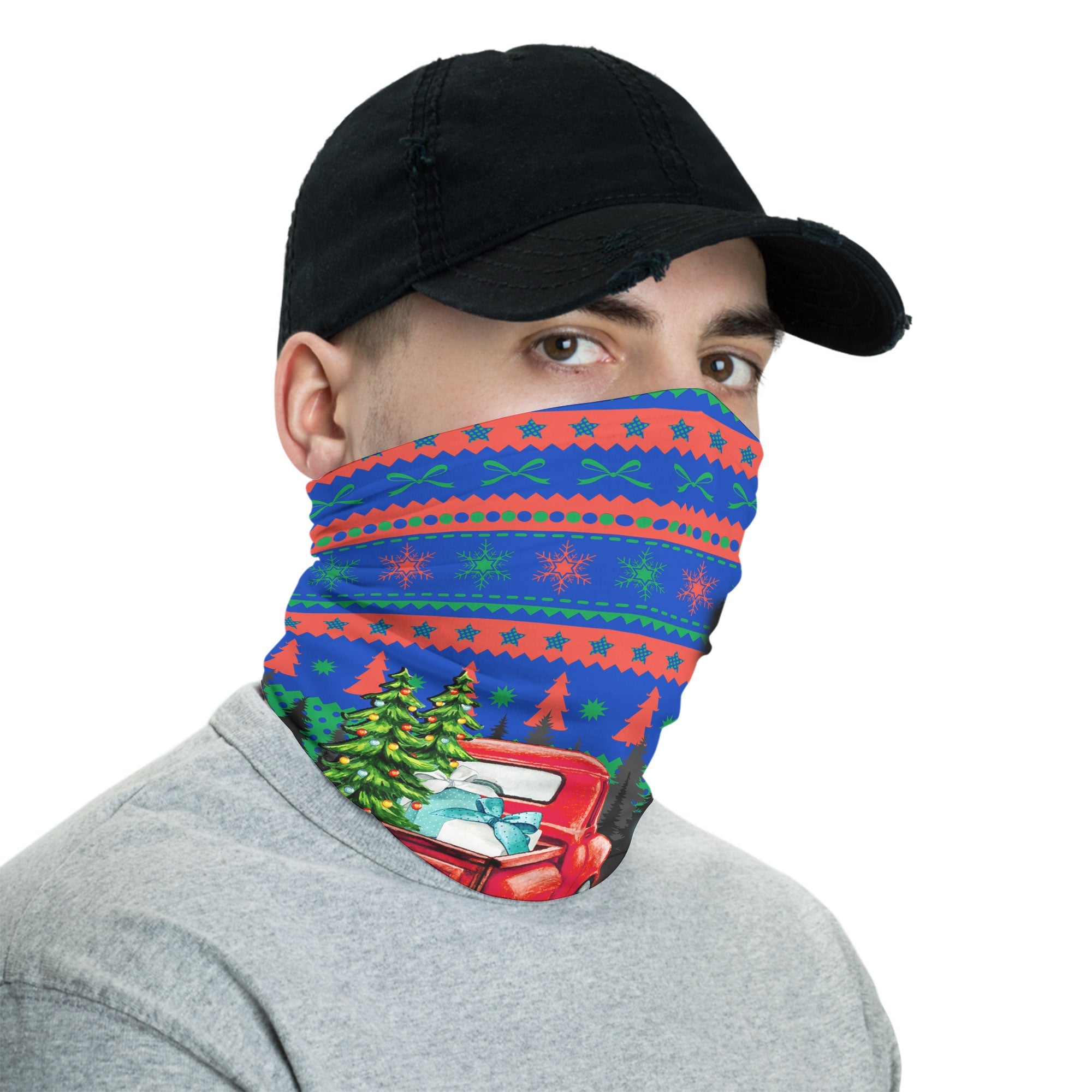 New Caledonia Neck Gaiter Coat Of Arms Christmas Style