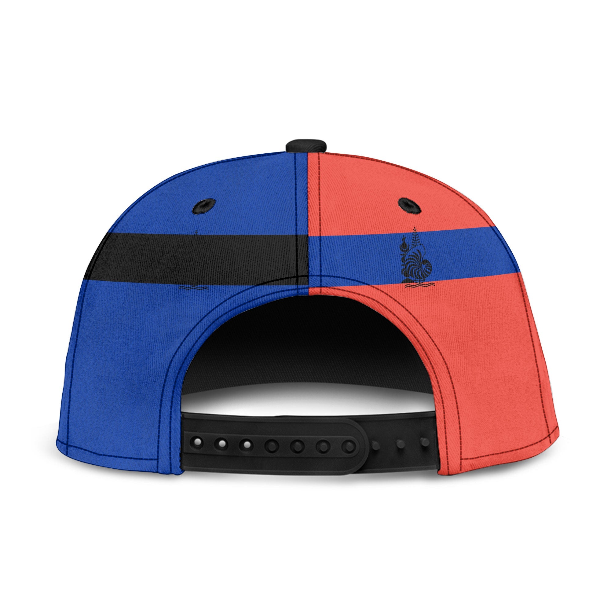 New Caledonia Snapback Hat Flag & Coat Of Arms Leather Style