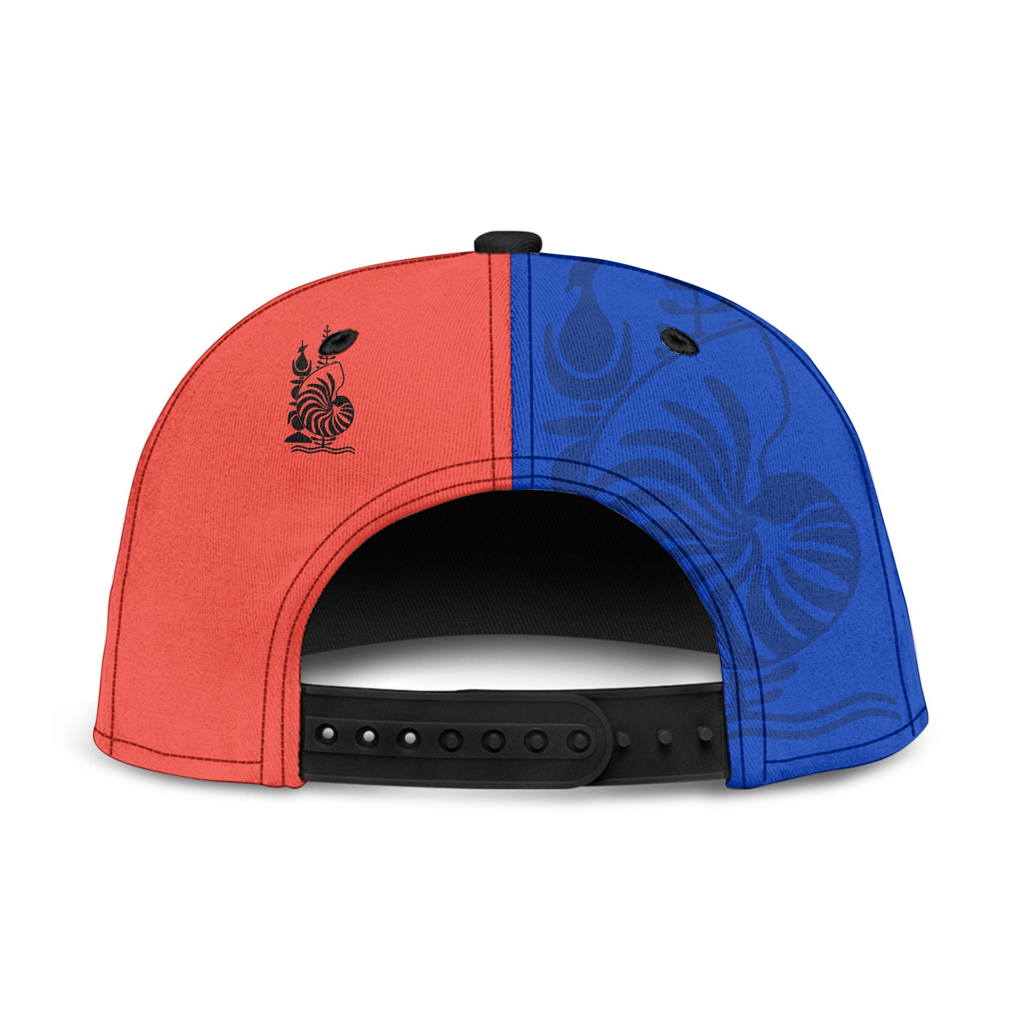 New Caledonia Snapback Hat Flag & Coat Of Arms Skull Style