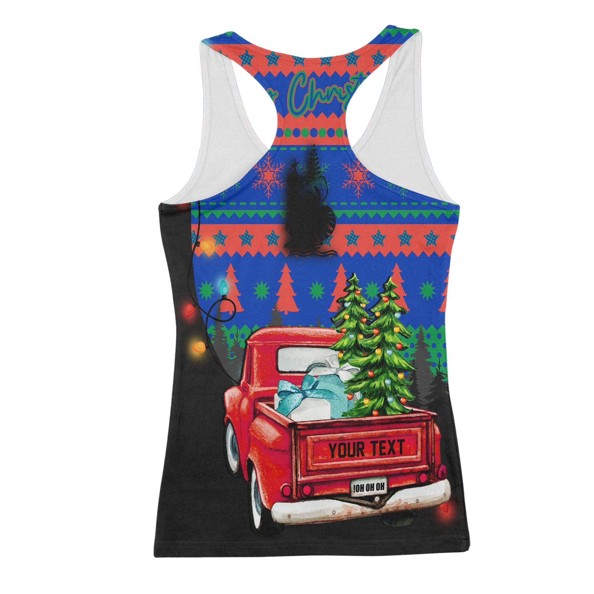 New Caledonia Women Tank Top Coat Of Arms Christmas Style