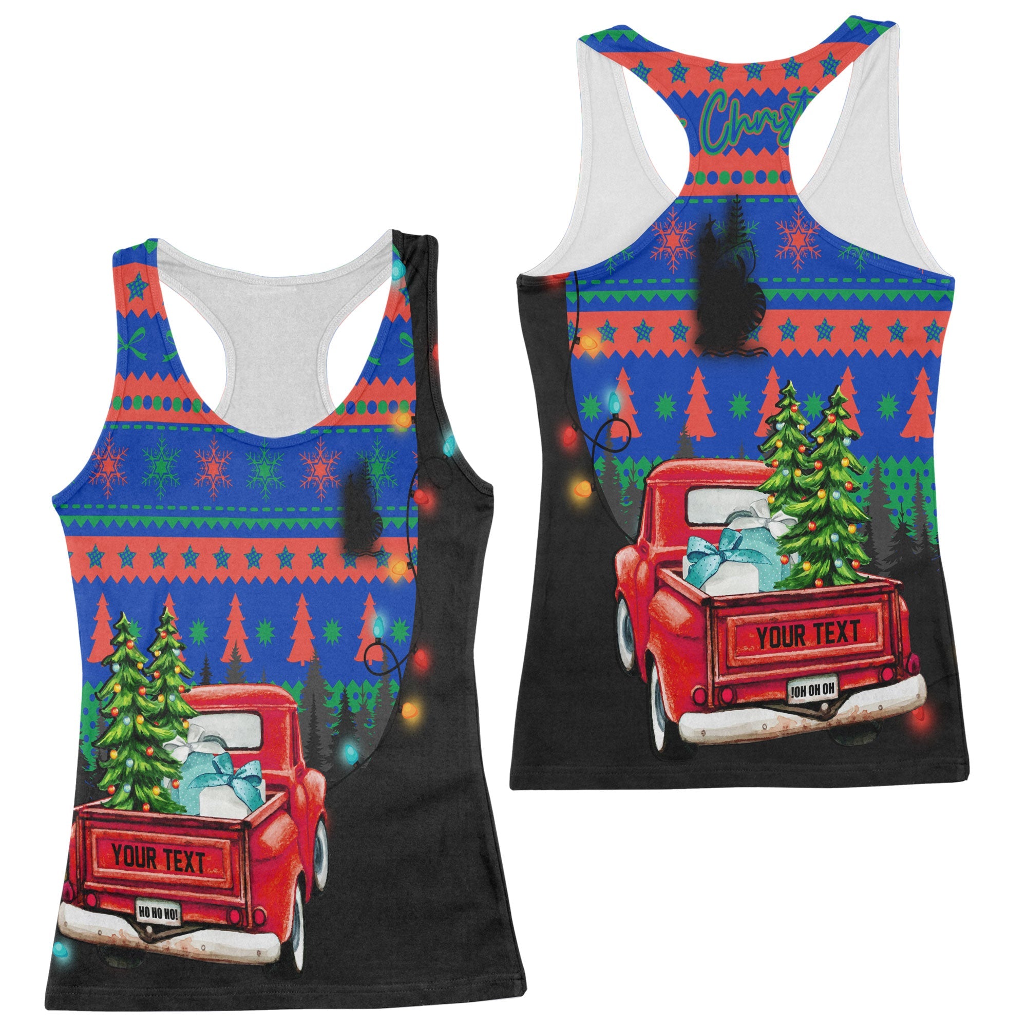 New Caledonia Women Tank Top Coat Of Arms Christmas Style