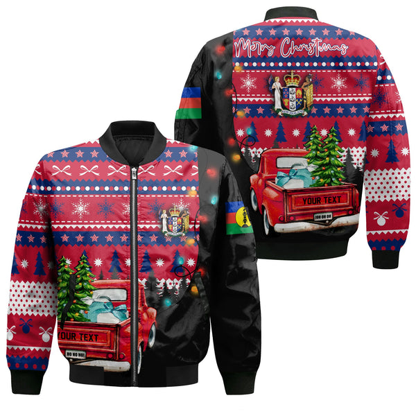 New Zealand Bomber Jacket Coat Of Arms Christmas Style