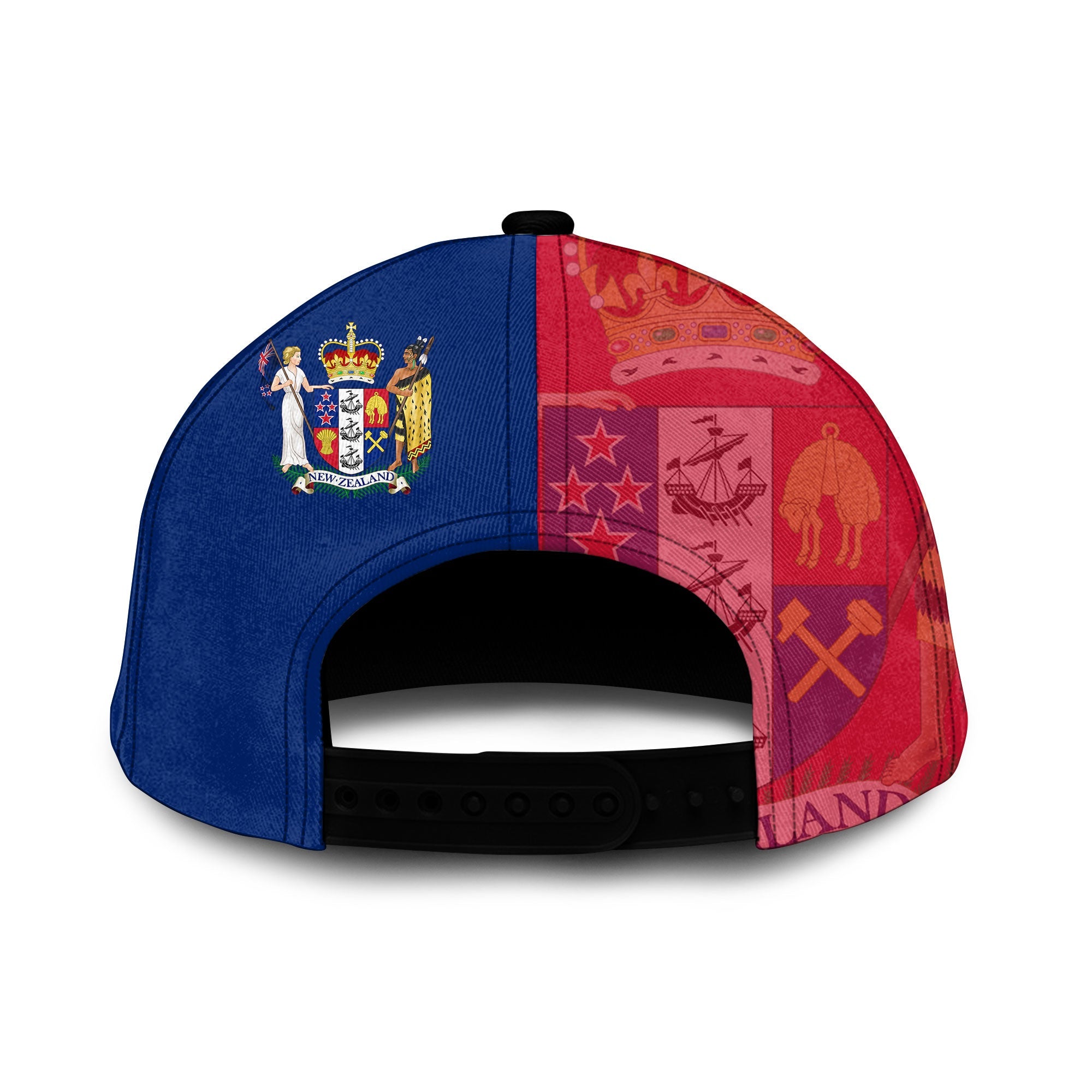 New Zealand Classic Cap Flag & Coat Of Arms Skull Style