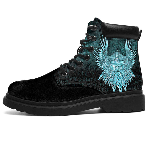 Viking All Season Boots Norse God Odin the All Father cyan