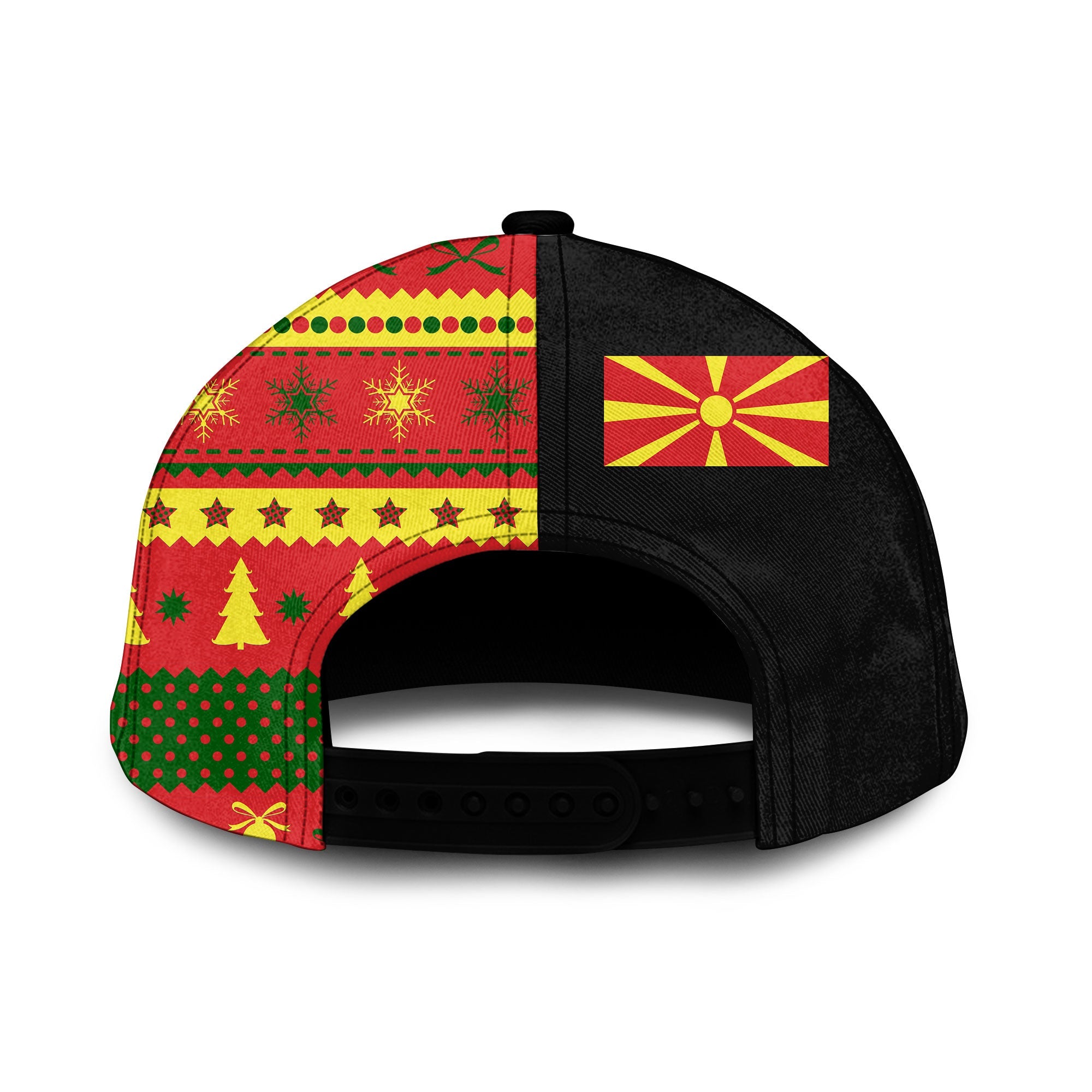 North Macedonia Classic Cap Coat Of Arms Christmas Style