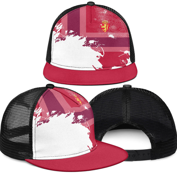 Norway Trucker Hat Flag & Coat Of Arms Paint Style