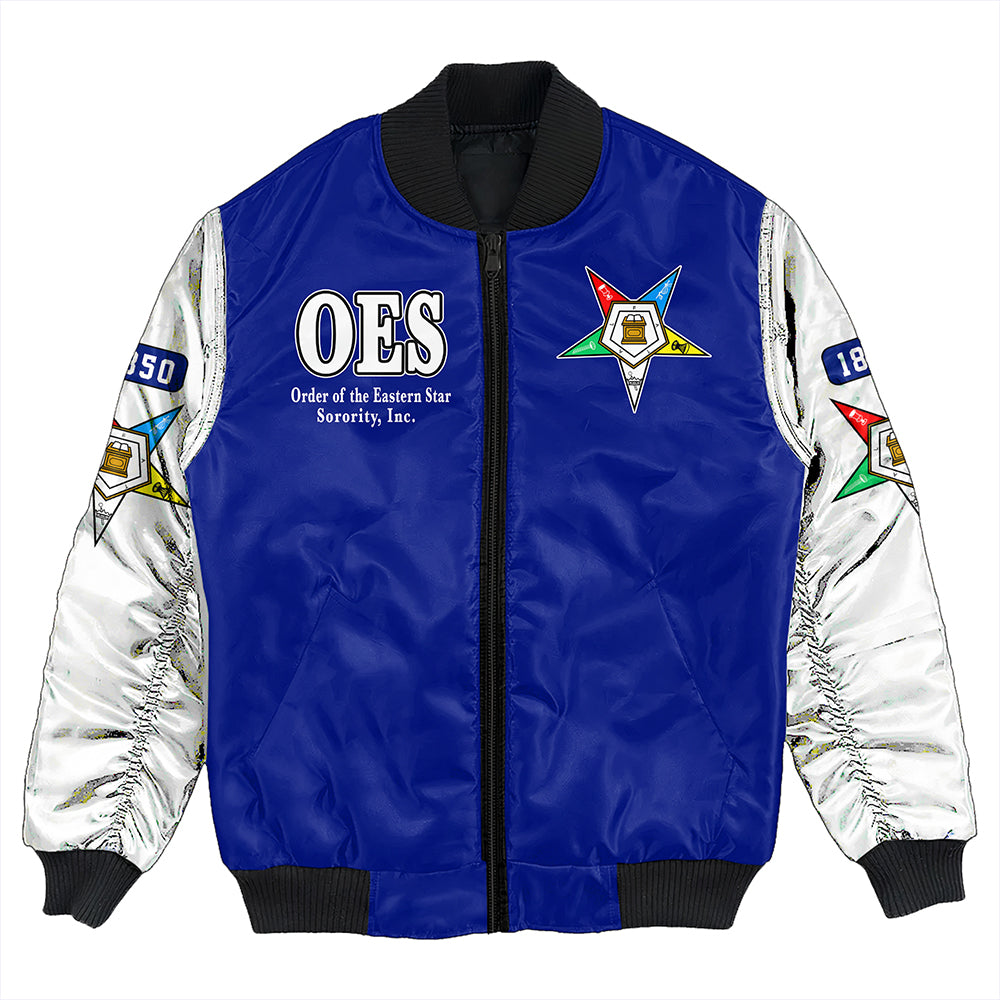 Order Of The Eastern Star Varsity Sleeve Zip Bomber Jacket