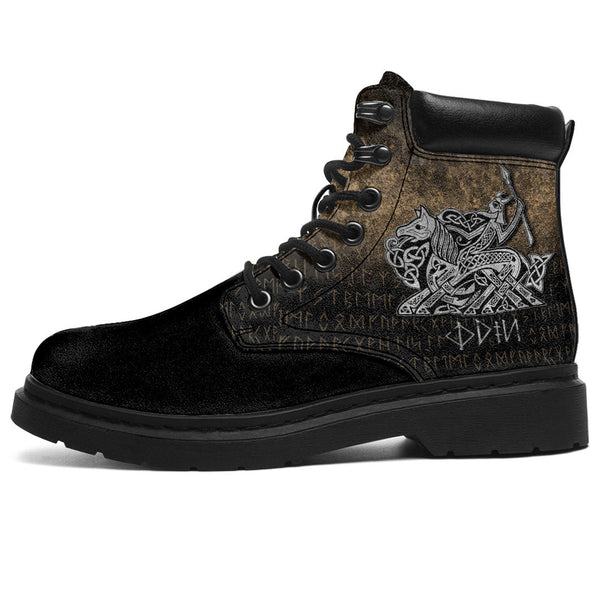 Viking All Season Boots Odin Entering Valhalla on Sleipnir