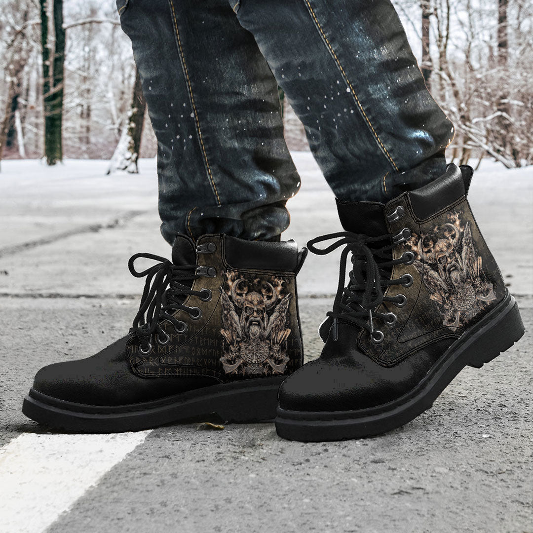 Viking All Season Boots Odin with Hugin and Munin