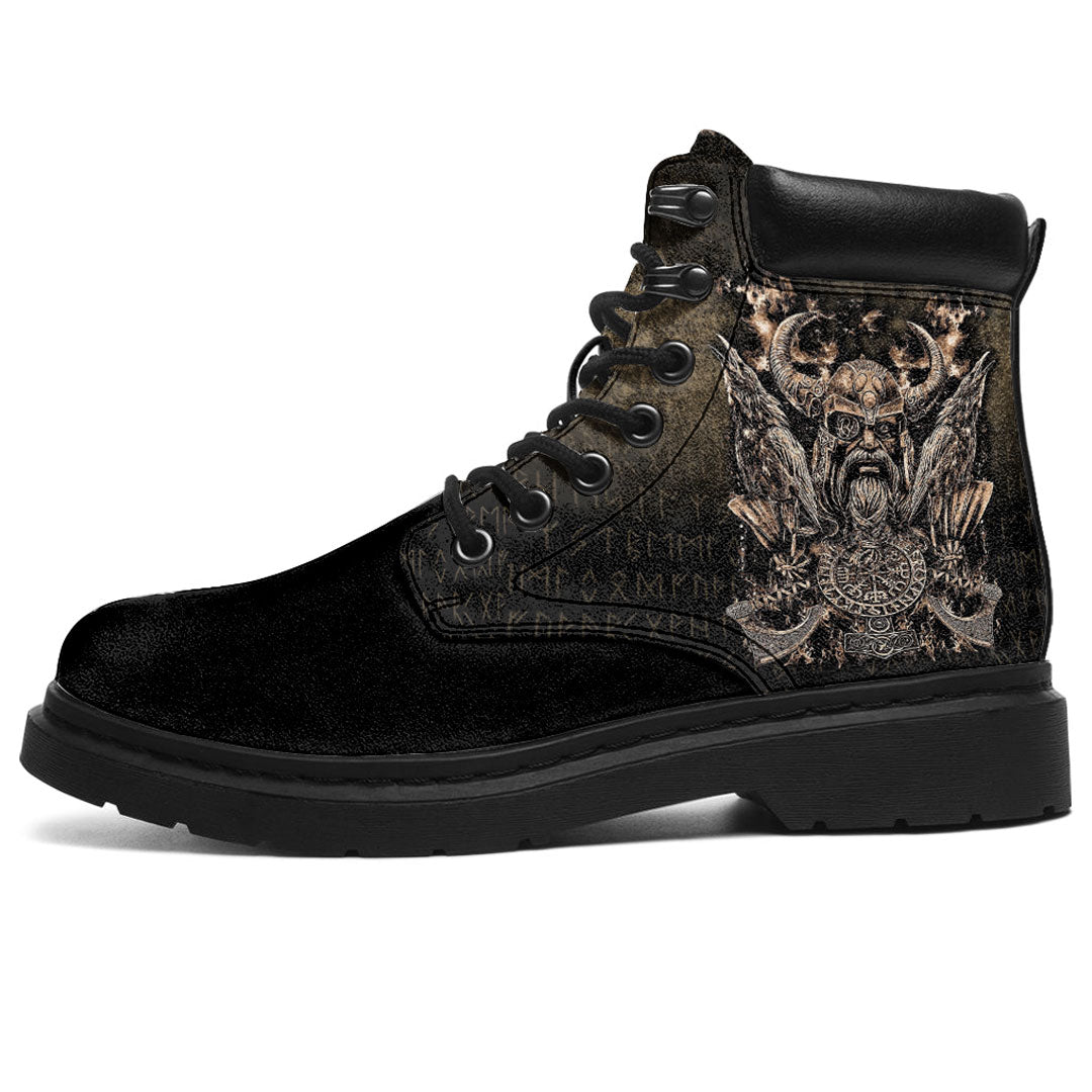 Viking All Season Boots Odin with Hugin and Munin