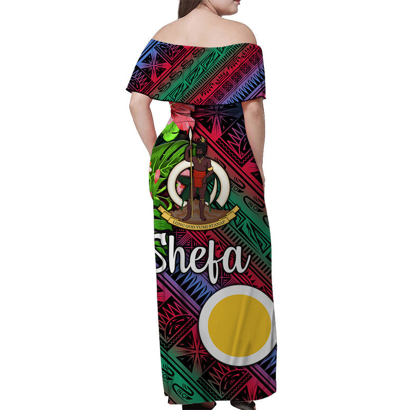 Vanuatu Shefa Off Shoulder Long Dress Independence Be Proud  LT8