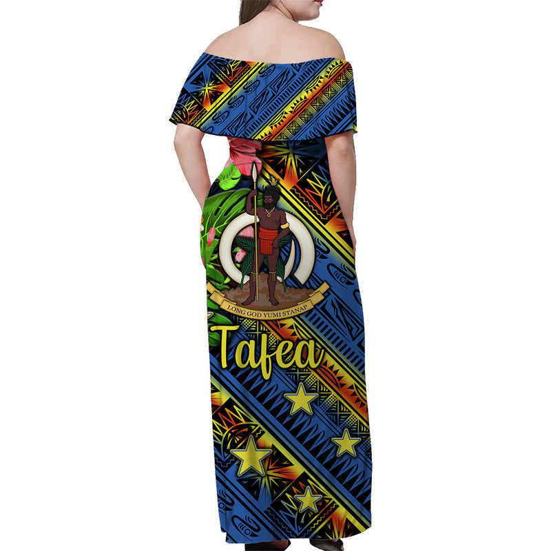 Vanuatu Tafea Off Shoulder Long Dress Independence Be Proud  LT8