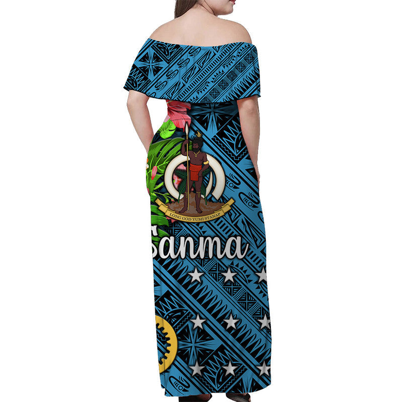 Vanuatu Sanma Off Shoulder Long Dress Independence Be Proud  LT8