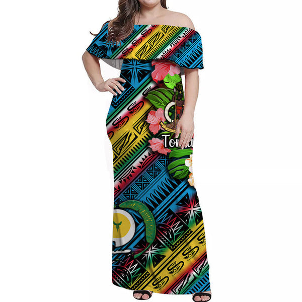 Vanuatu Torba Off Shoulder Long Dress Independence Be Proud  LT8