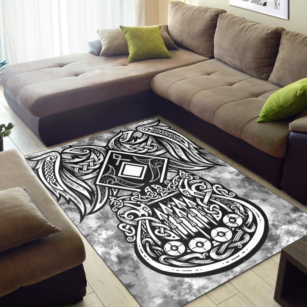 Viking Area Rug Othala and Raven