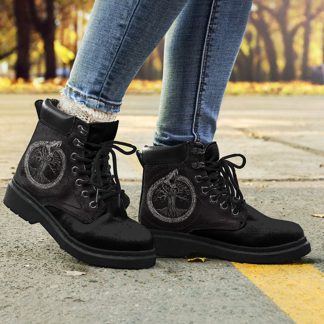 Viking All Season Boots Ouroboros with Tree of Life