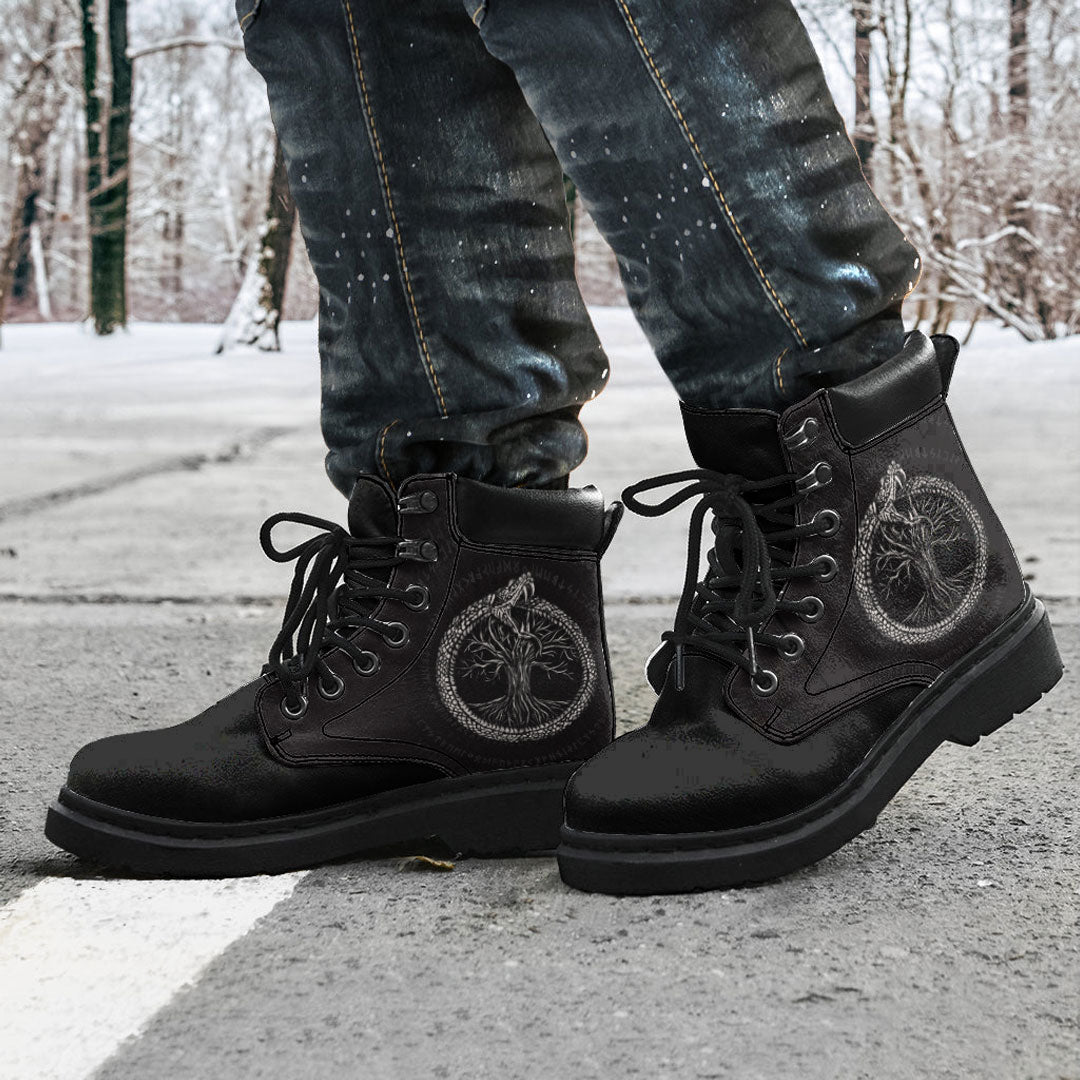 Viking All Season Boots Ouroboros with Tree of Life