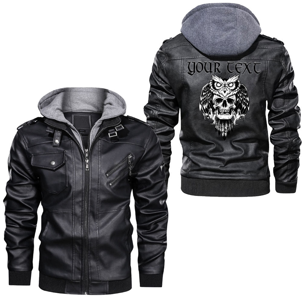 Viking Owl Angry Skull Leather Jacket – To The Closet