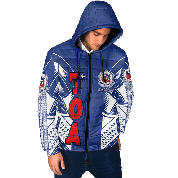 Custom TOA Samoa Rugby Men Hooded Padded Jacket