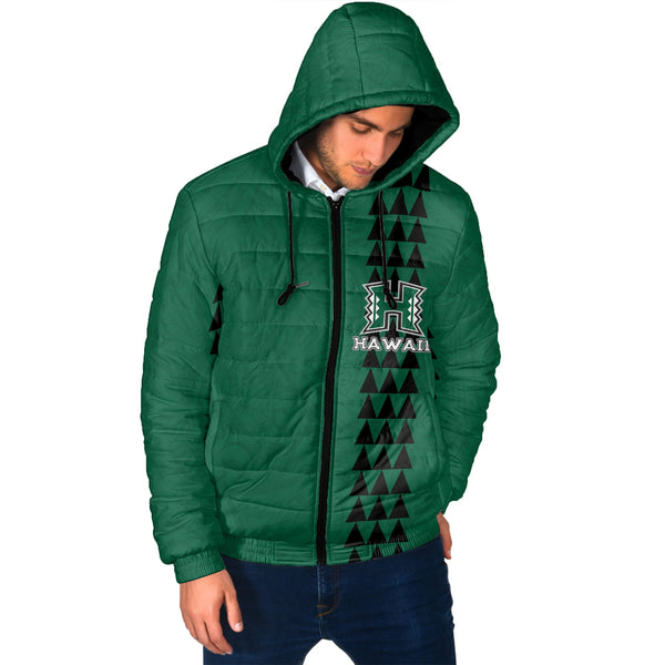 Custom Hawaii Rainbow Warriors Rugby Men Hooded Padded Jacket