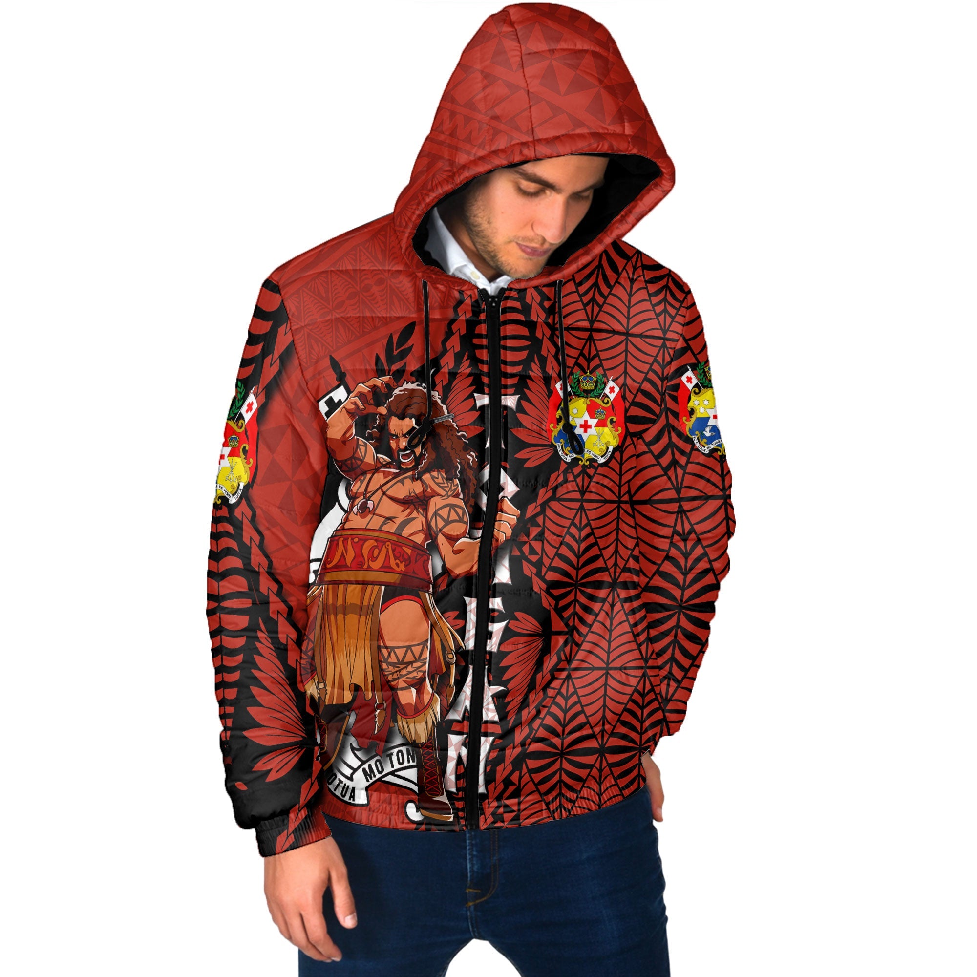 Custom Tonga The Tonga Terror Men Hooded Padded Jacket