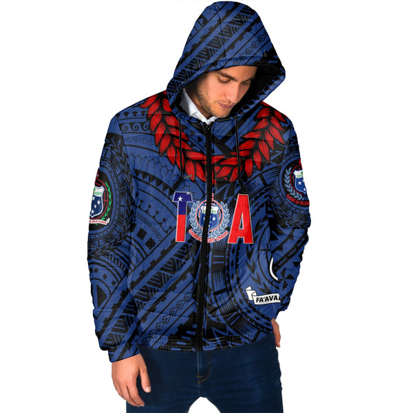 Samoa TOA Rugby Men Hooded Padded Jacket Ulafala Style