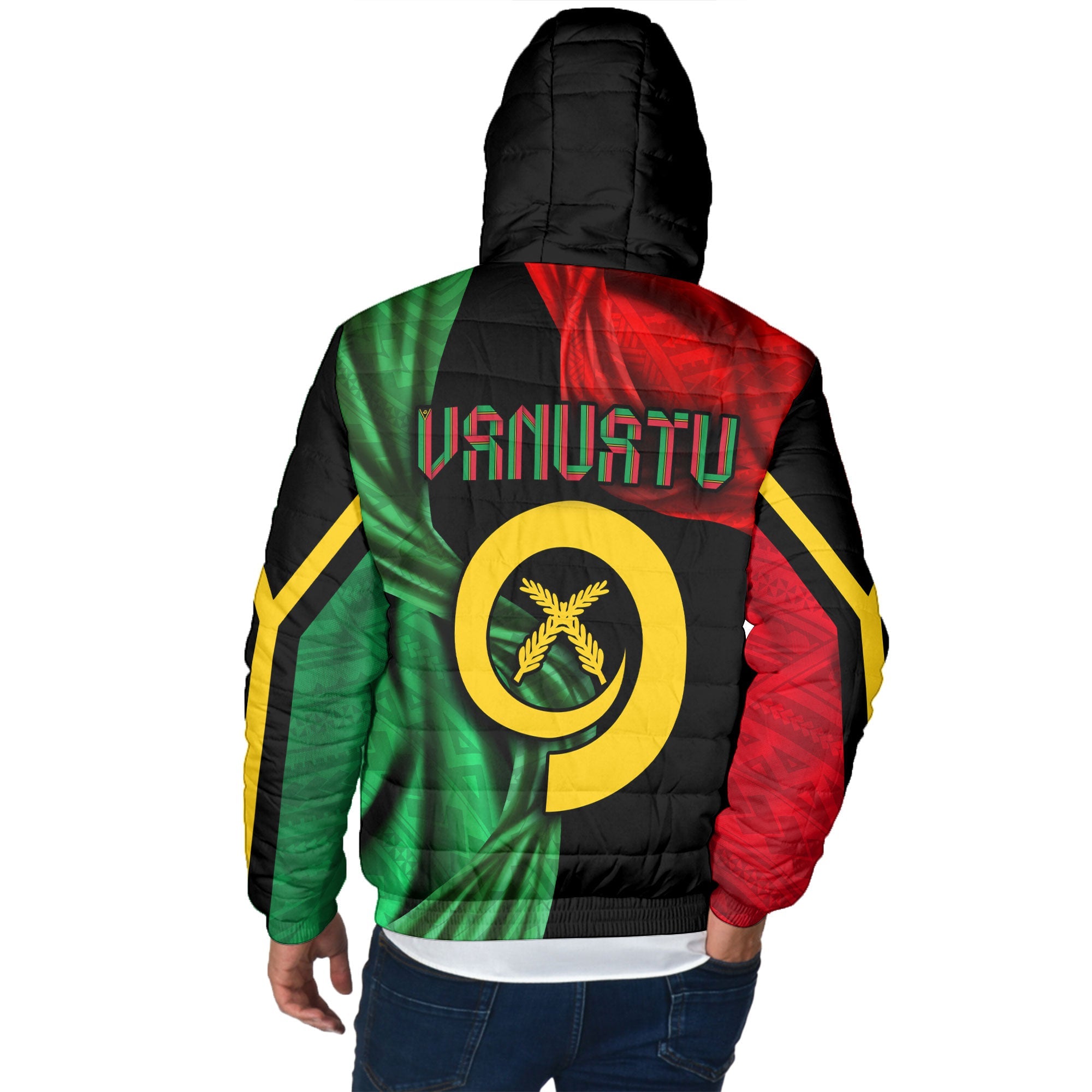 Vanuatu In Me Independence Day Men Hooded Padded Jacket 43rd Anniversary Style