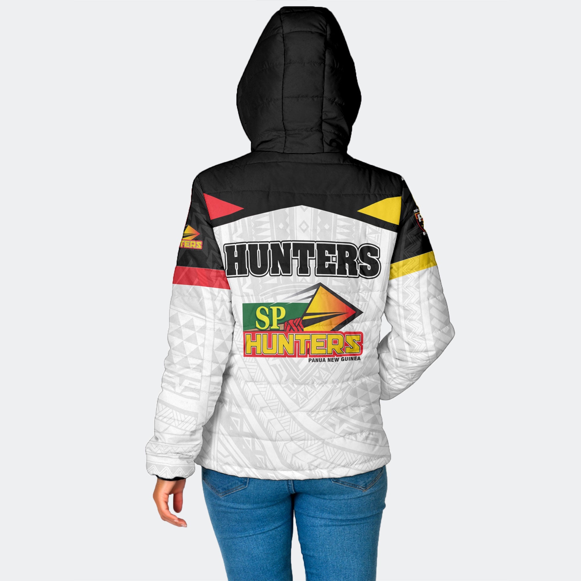 Papua New Guinea Rugby Hunters Women Hooded Padded Jacket