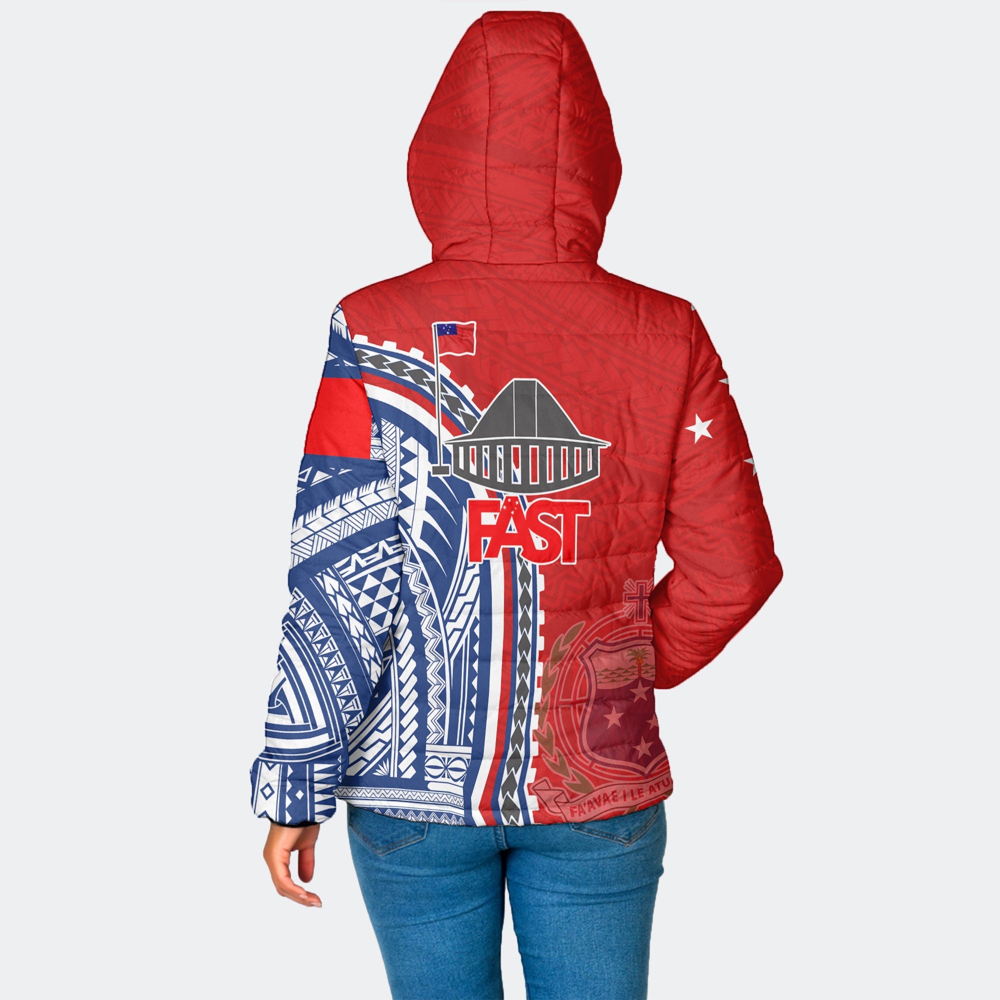 FAST Samoa United in Faith Women Hooded Padded Jacket