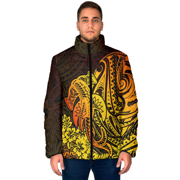 Hawaii Hammerhead Shark Men Padded Jacket Reggae Style