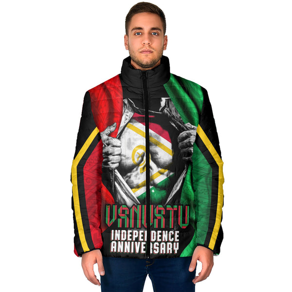 Vanuatu In Me Independence Day Men Padded Jacket 43rd Anniversary Style