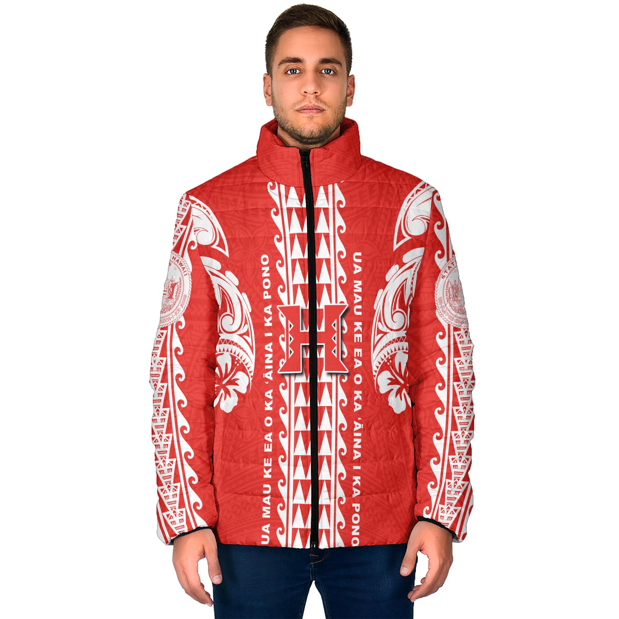 Hilo Hawaii Seal Men Padded Jacket Turtle Style