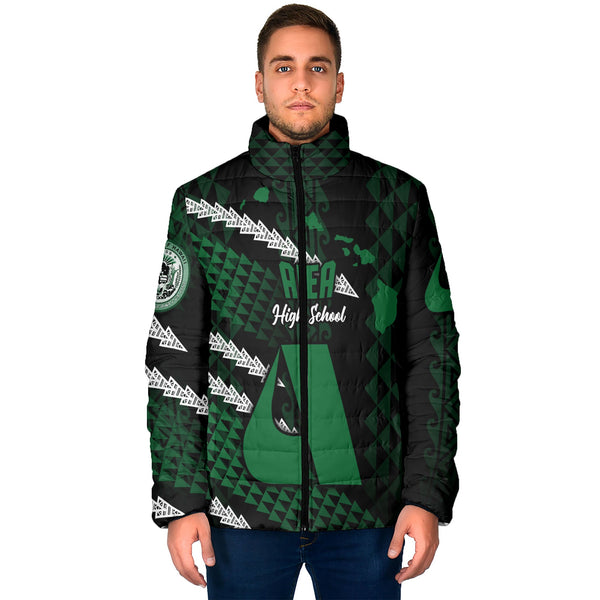 Hawaii Aiea High School Custom Men Padded Jacket Map Style