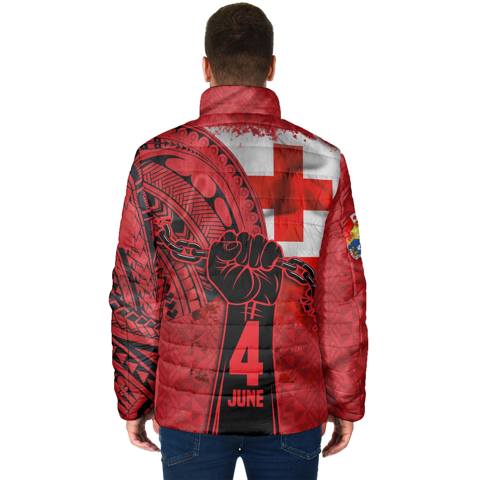 Tonga Independence Emancipation Day Men Padded Jacket