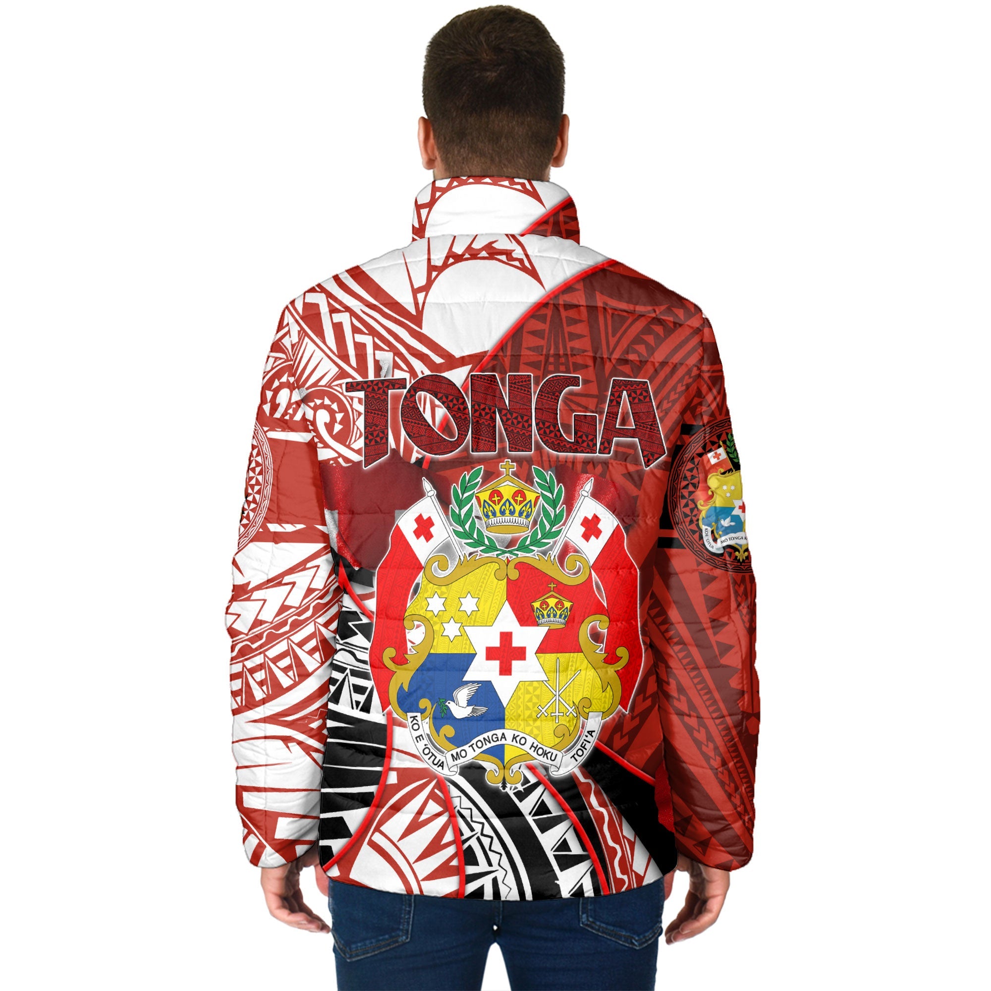 Tonga In My Heart Royal Coat Of Arms Men Padded Jacket