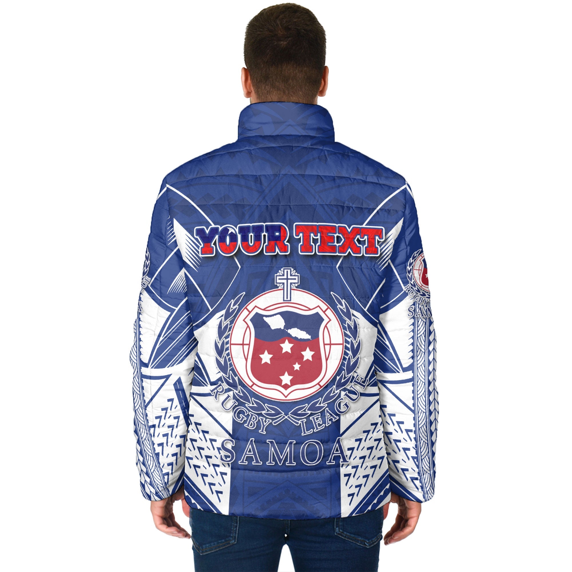 Custom TOA Samoa Rugby Men Padded Jacket