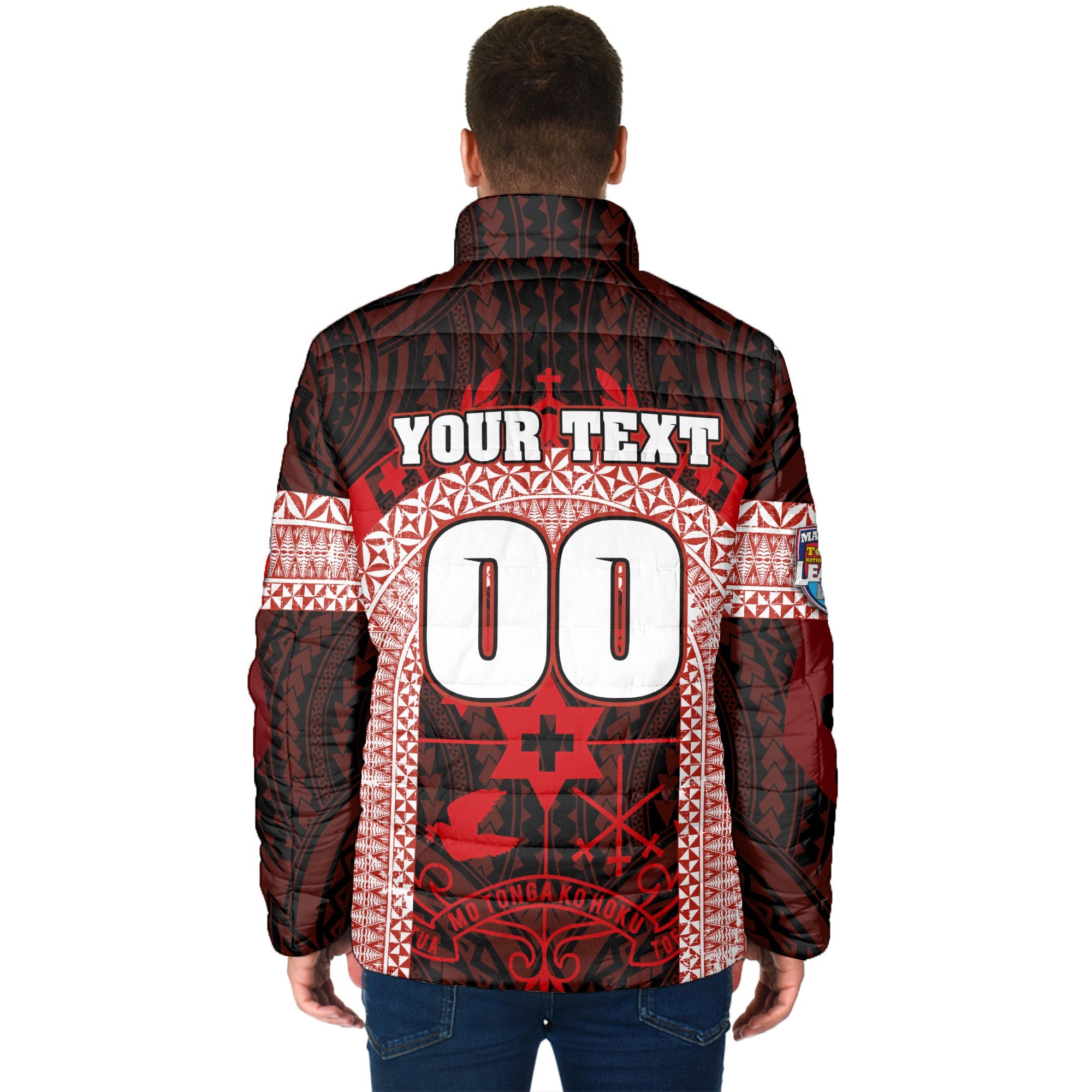 Custom Tonga Mate Ma'a Rugby League Men Padded Jacket