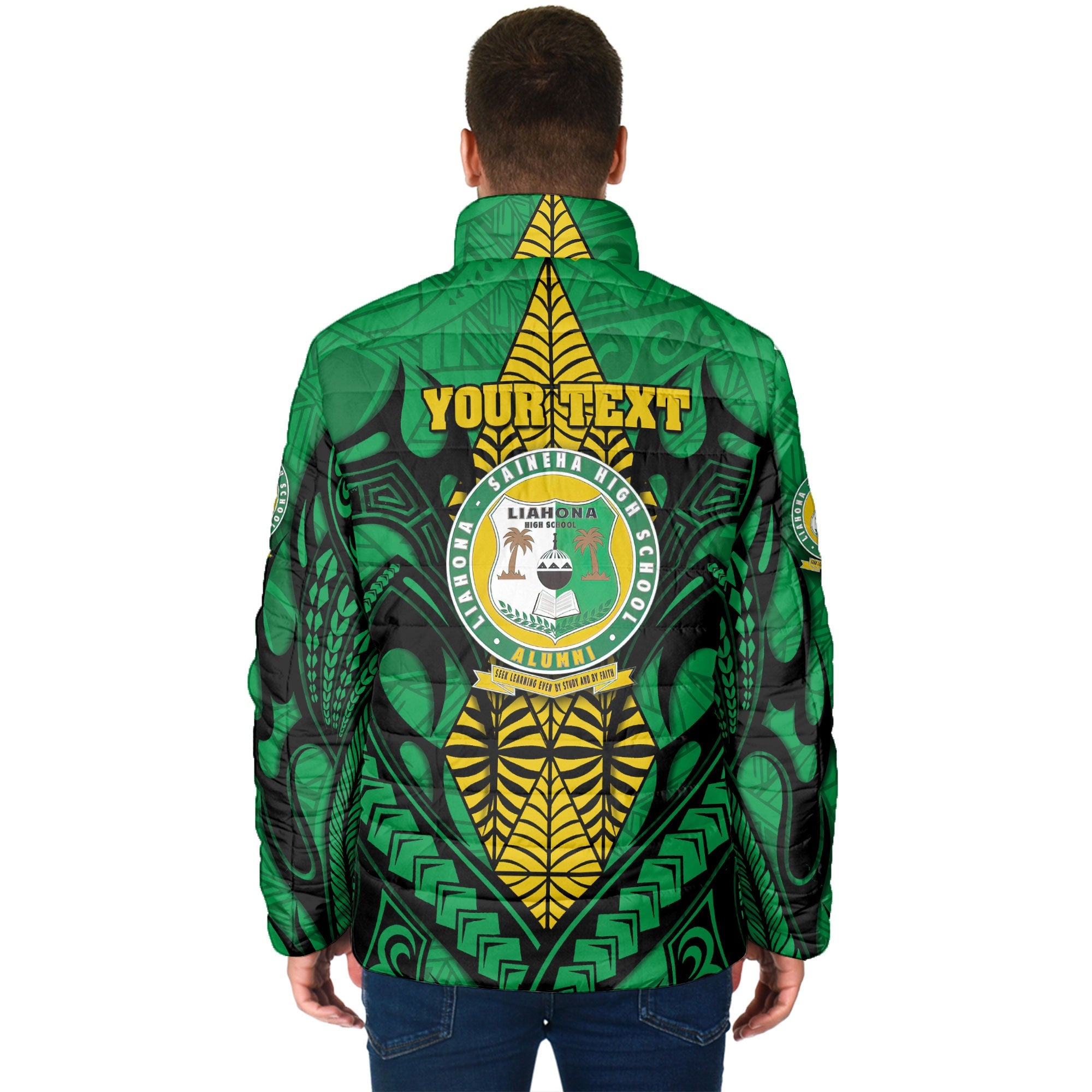 Custom Tonga Liahona High School Men Padded Jacket