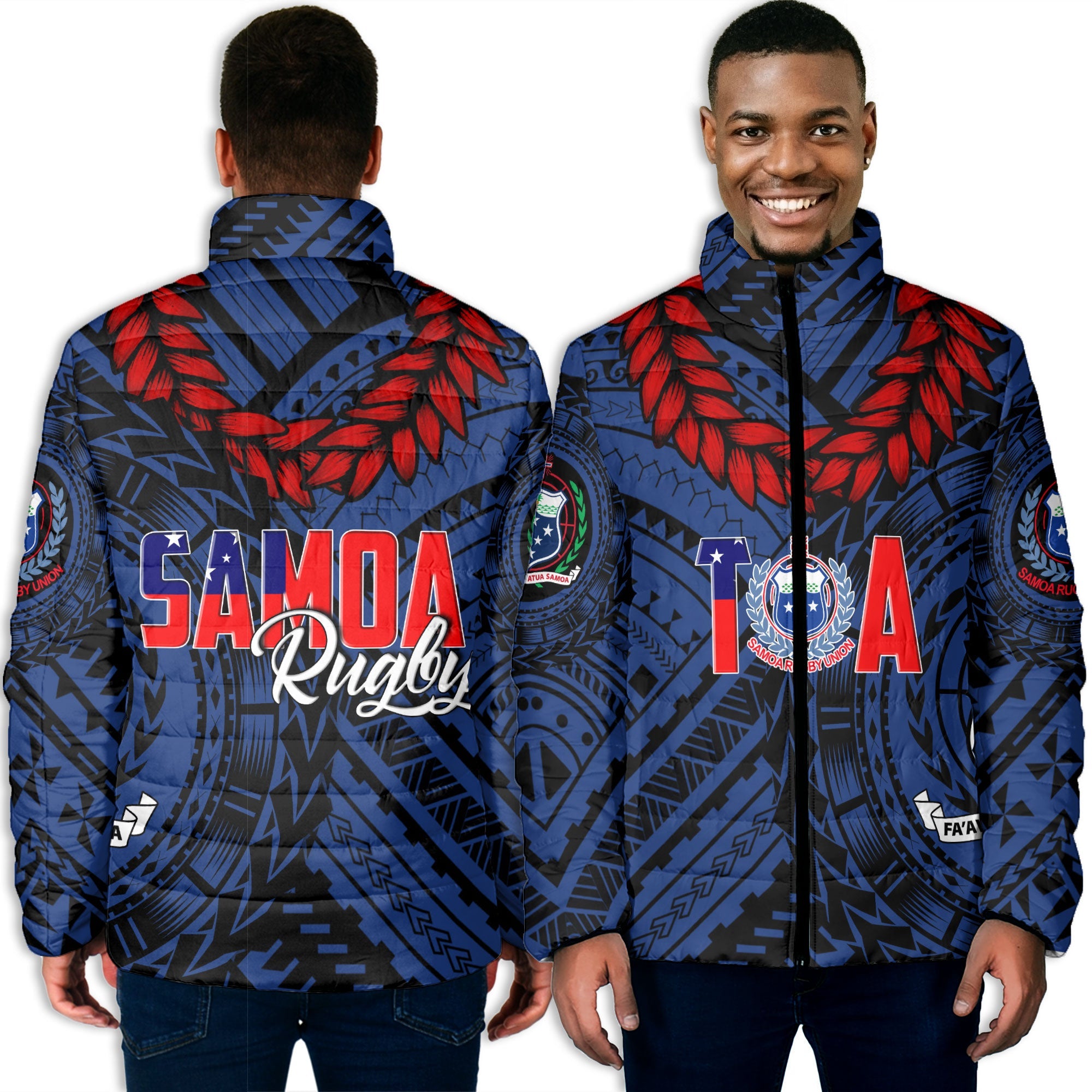 Samoa TOA Rugby Men Padded Jacket Ulafala Style