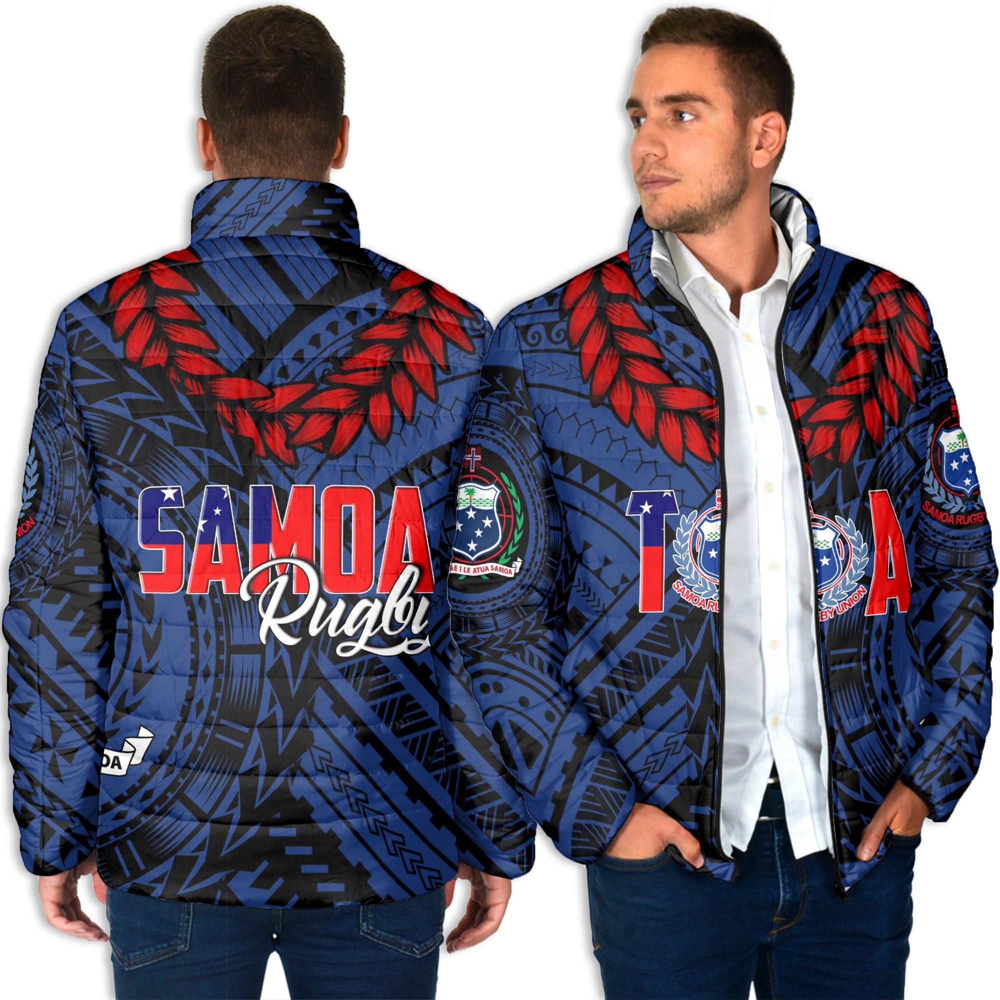 Samoa TOA Rugby Men Padded Jacket Ulafala Style