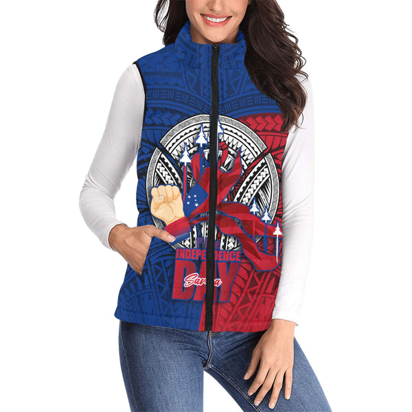 Samoa Independence Day 1st June Women Padded Jacket Vest