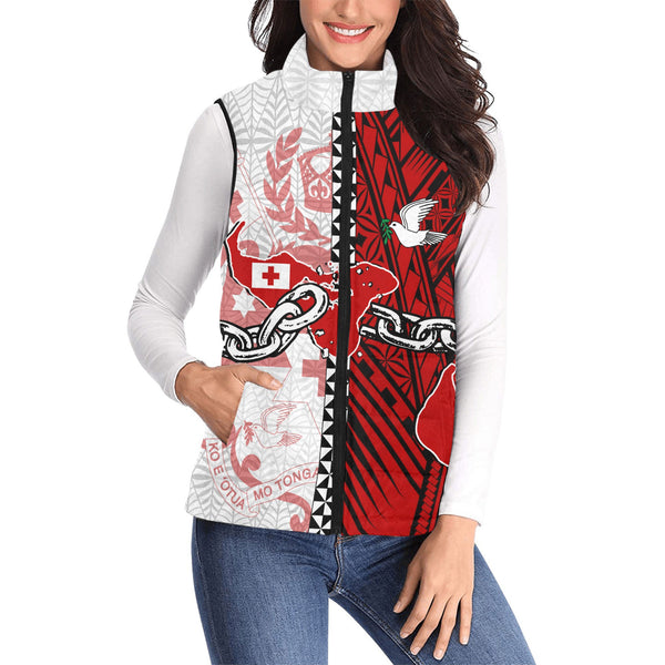 Tonga National Emancipation Day Women Padded Jacket Vest