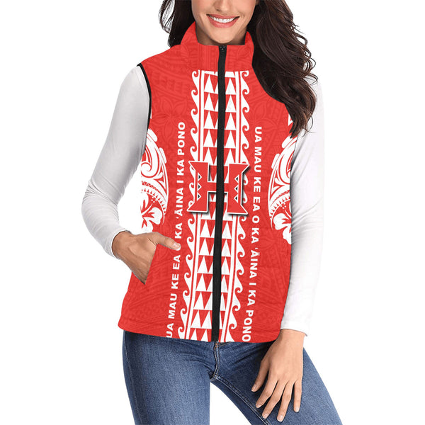 Hilo Hawaii Seal Women Padded Jacket Vest Turtle Style