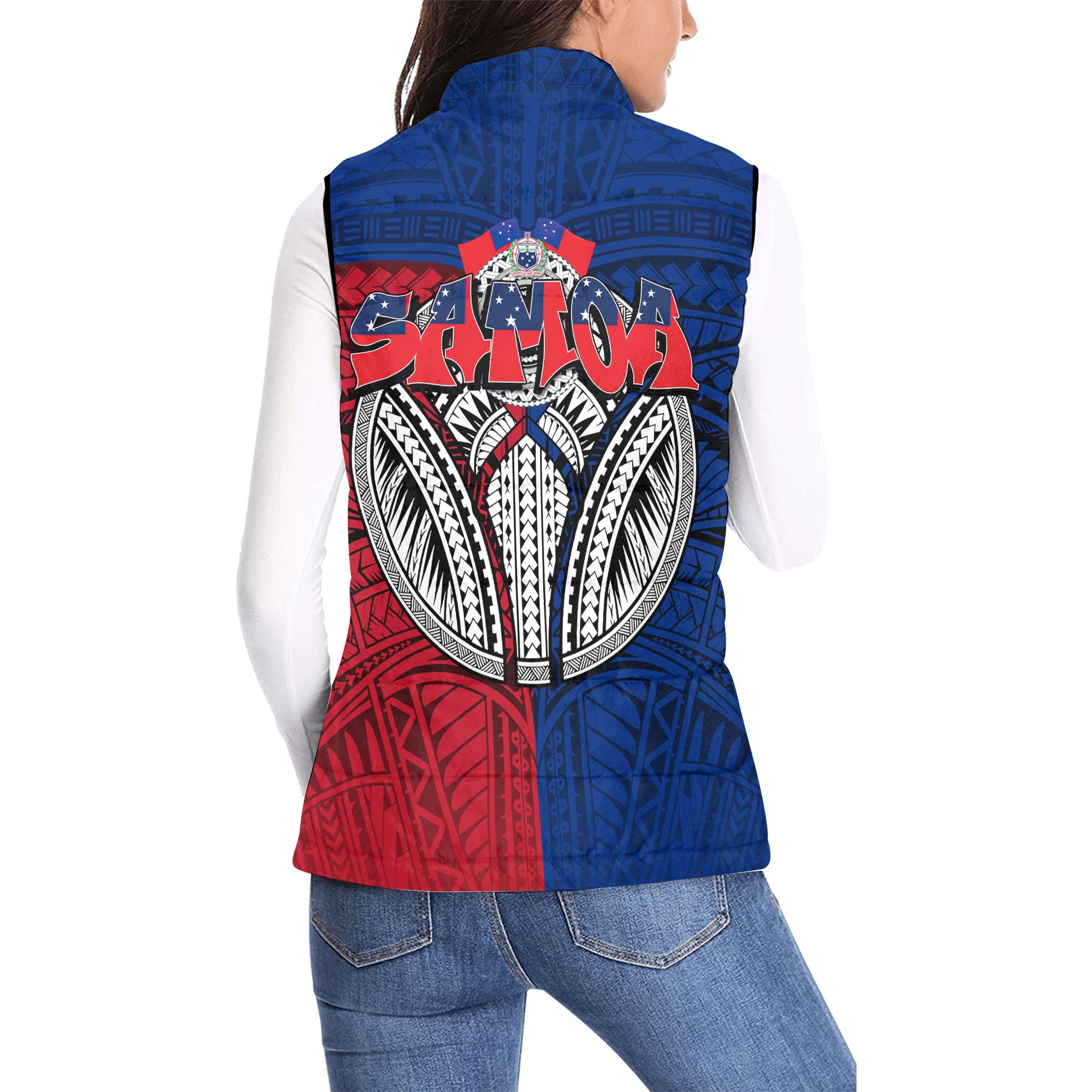 Samoa Independence Day 1st June Women Padded Jacket Vest