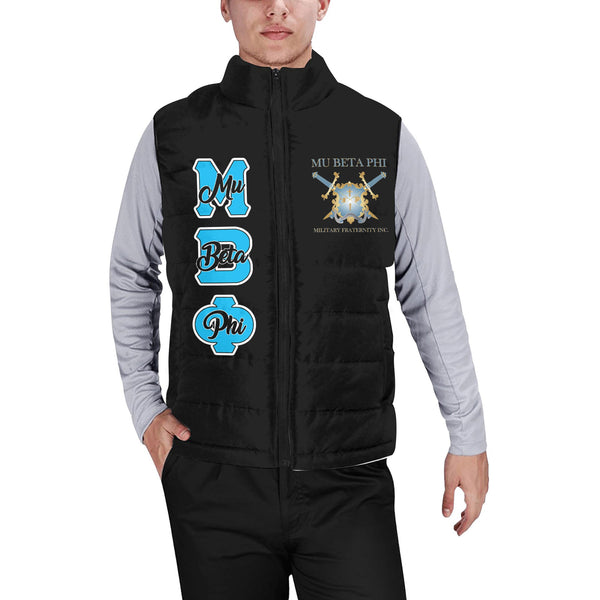 Fraternity Jacket - Personalized Mu Beta Phi Men Padded Jacket Vest Original Dark Style