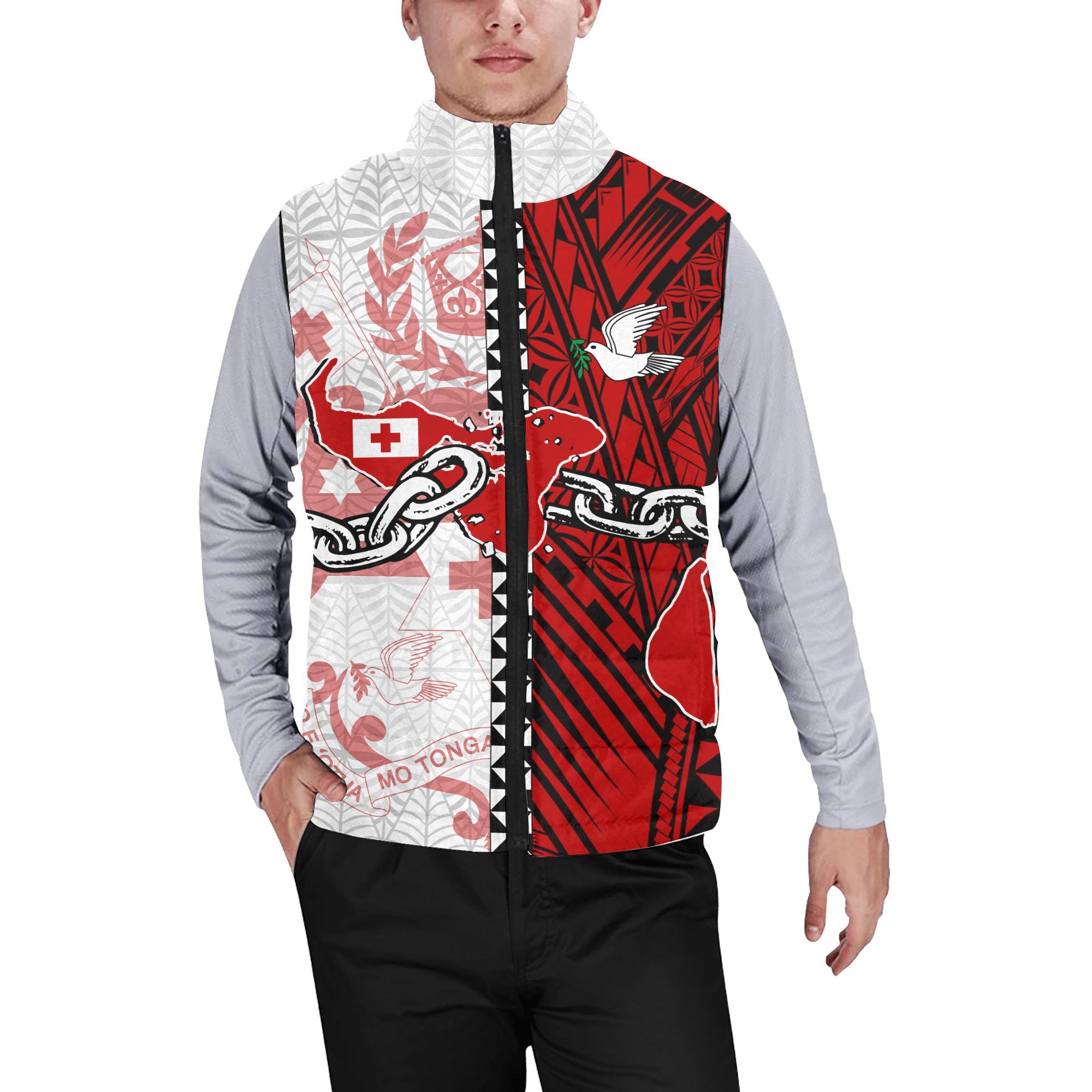 Tonga National Emancipation Day Men Padded Jacket Vest